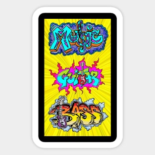 Music Tags Rock letters Sticker